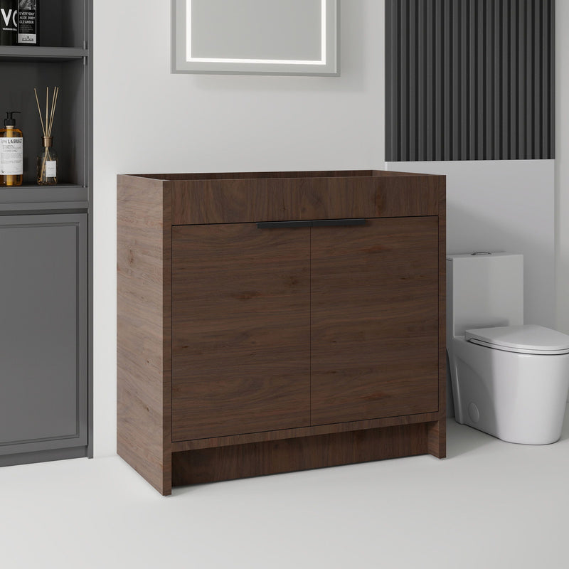 Freestanding Bathroom Vanity Cabinet With Soft Close Doors, Cabinet Only