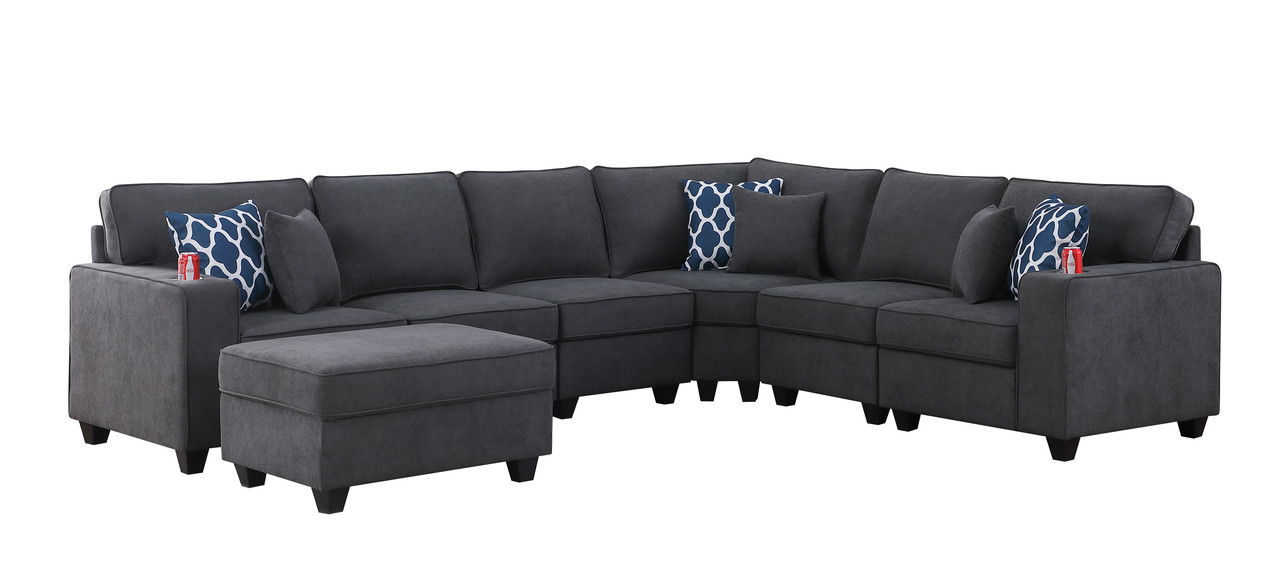 Cooper - Sectional Sofa With Ottoman And Cupholder