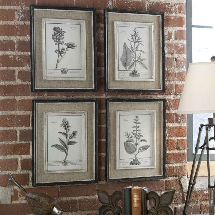 Casual Gray Study - Framed Art (Set of 4) - Beige