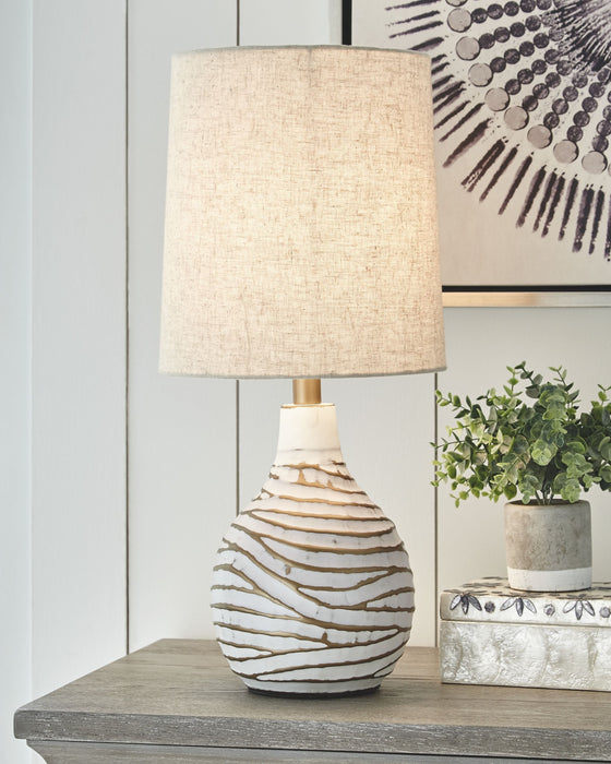 Aleela - White / Gold Finish - Metal Table Lamp