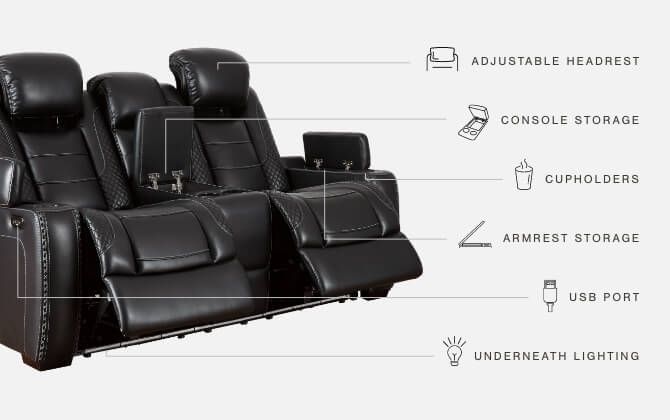 Party Time - Power Reclining Loveseat