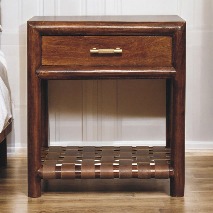 T Bar Nightstand - Dark Brown