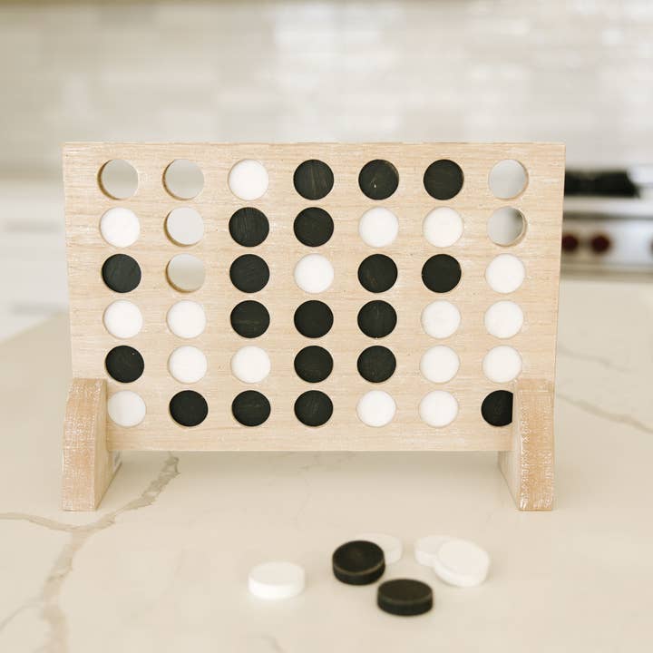 Wood Connect Four Gameboard | 42 Piece Set | 14x10