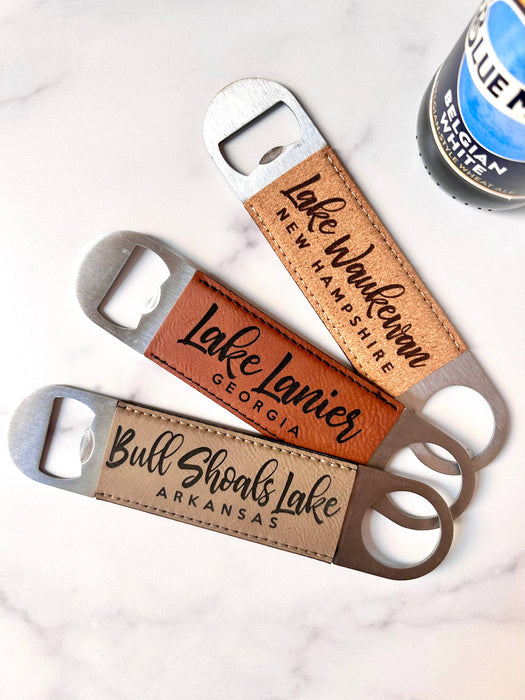 Table Rock Lake Name Bottle Opener - Leatherette