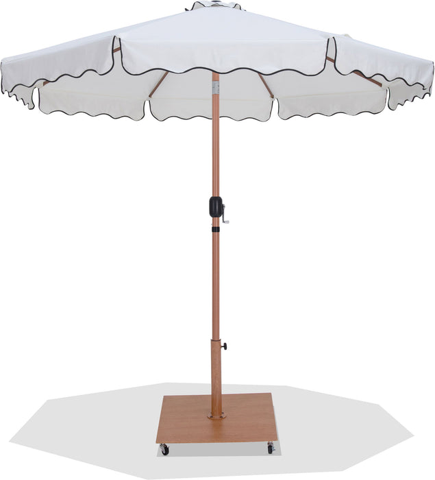 Amalfi - Aluminum Patio Umbrella - Light Brown Base / Light Brown Pole