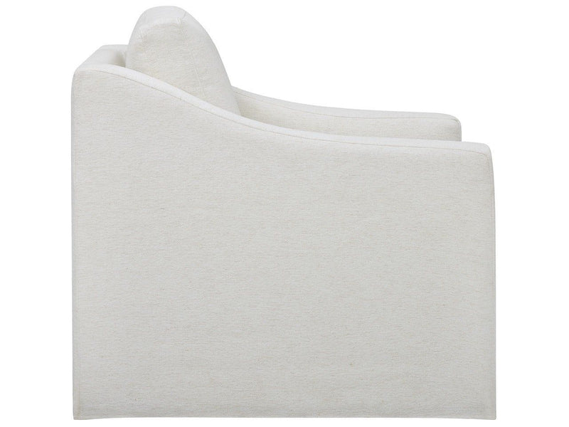 Augustine - Slipcover Swivel Glider - White