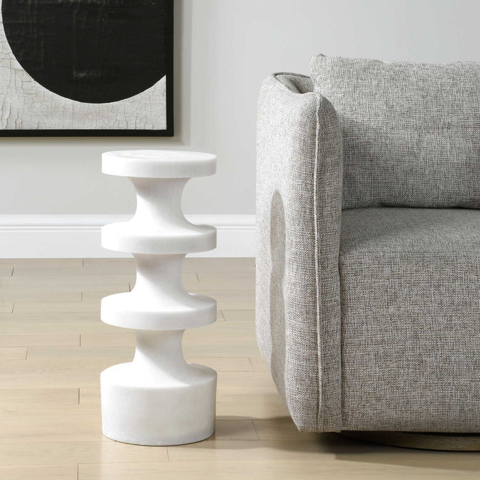 Balian - Outdoor Stone Drink Table - White