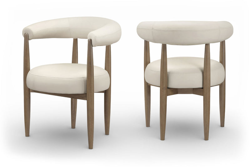 Sable - Vegan Leather Upholstered Dining Chair (Set of 2) - Brown Base