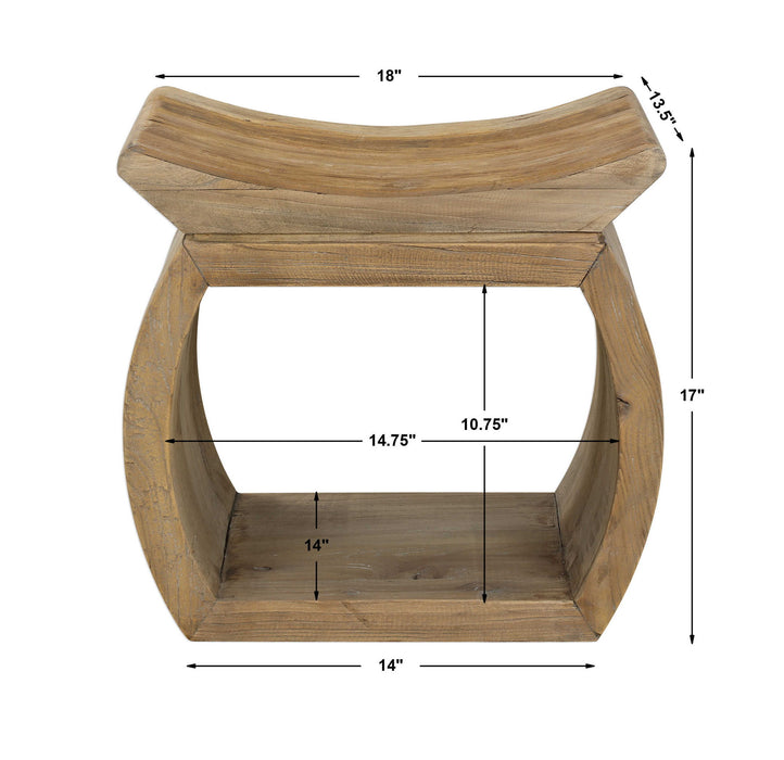 Connor - Elm Accent Stool - Light Brown