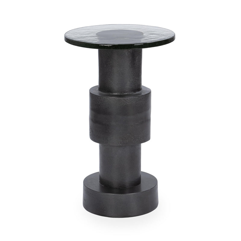Callen - Round Accent Table - Antique Nickel
