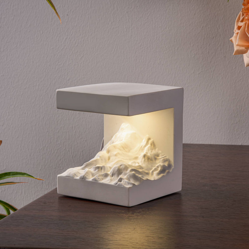 Snow Mountain Diffuser Table Lamp with Essential Oil
