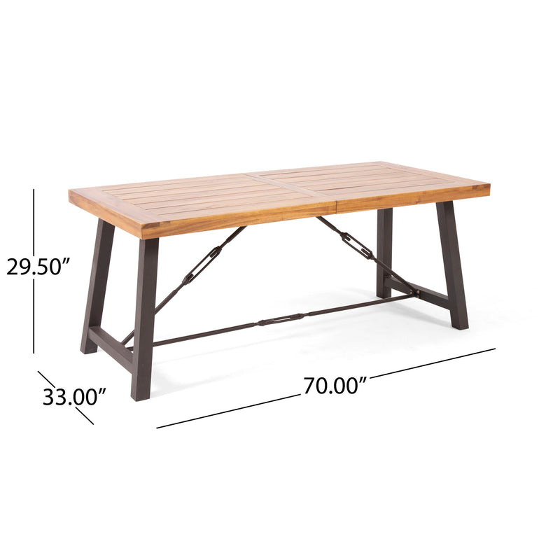 Catriona - 3 Piece Wood Outdoor Dining Set - Teak