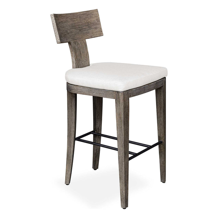 Cellini - Outdoor Bar Stool - Brown / White
