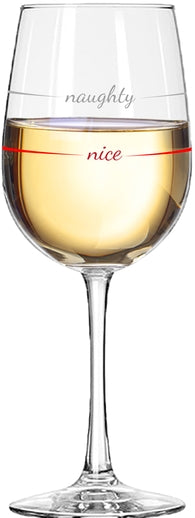 Nice/Naughty Stemmed Wine Glass