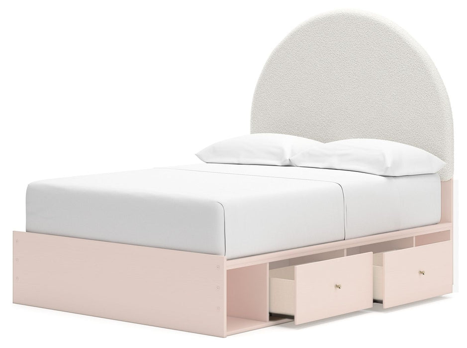 Wistenpine - Upholstered Panel Bed With Storage