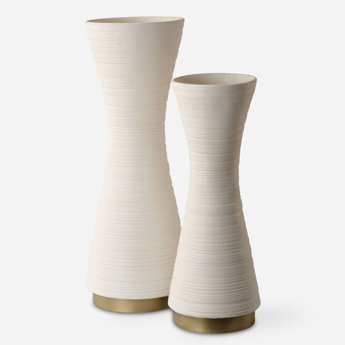 Ridgeline - White Vases (Set of 2)