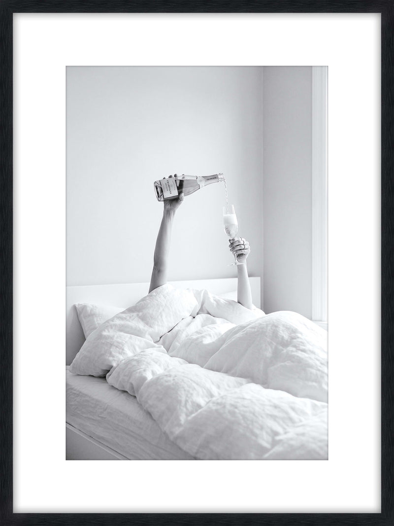 Champagne Morning II - 24 X 32 - Framed Print Under Glass - White