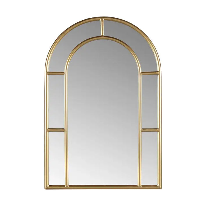 Gold Arched Wall Mirror Iron Frame | 24"Wx35.5"H