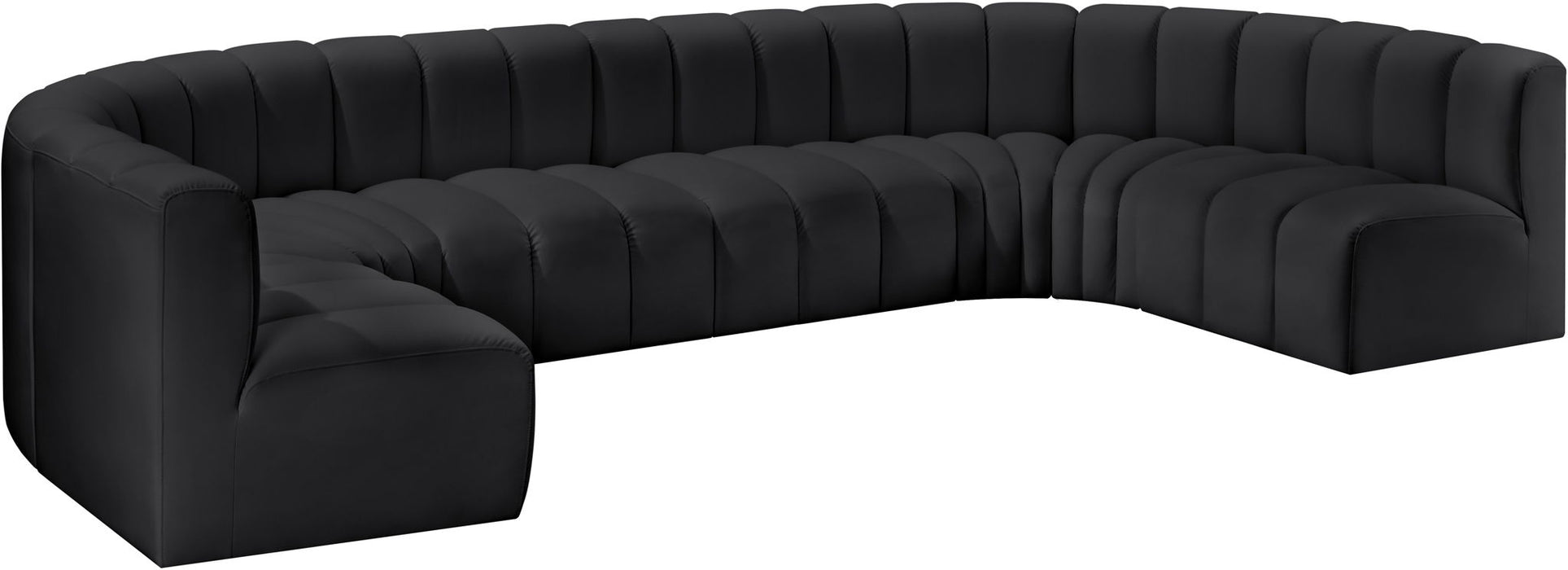 Arc - Faux Leather Modular U-Shaped Sectional
