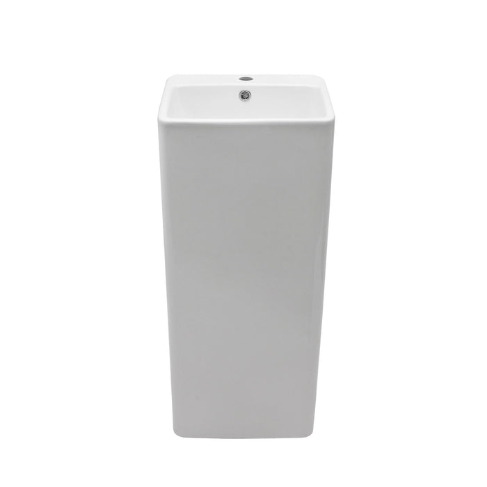Pedestal Sink 16" For Powder Rooms - White