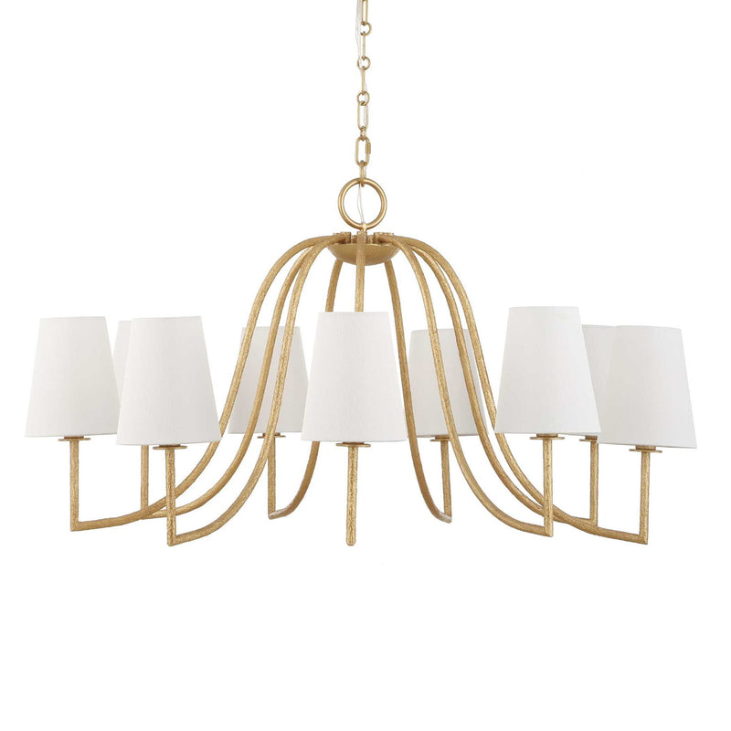 Seville - 9 Light Chandelier - Gold