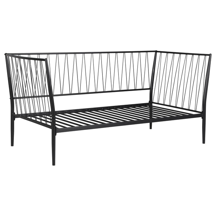 Vertigo - Twin Daybed With Slatted Support - Matte Black