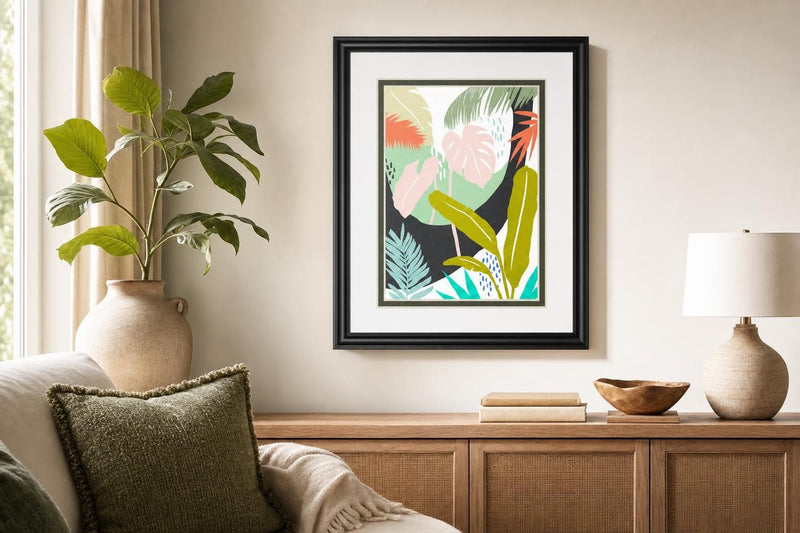 34x40 Jazzy Jungle II By Annie Warren - Green
