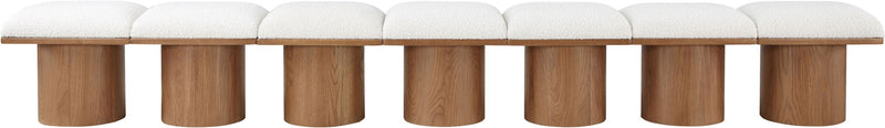 Pavilion - 7 Piece Modular Bench With Brown Base
