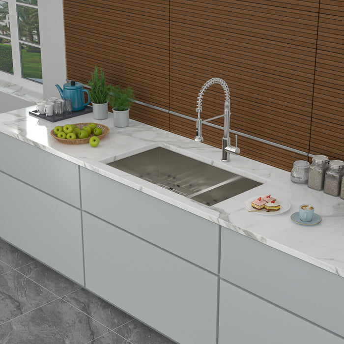 Modern Double Bowl Undermount Sink Design With 10" Deep Basins