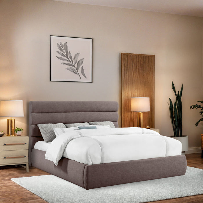 Adam - Linen Fabric Bed With 52" Headboard