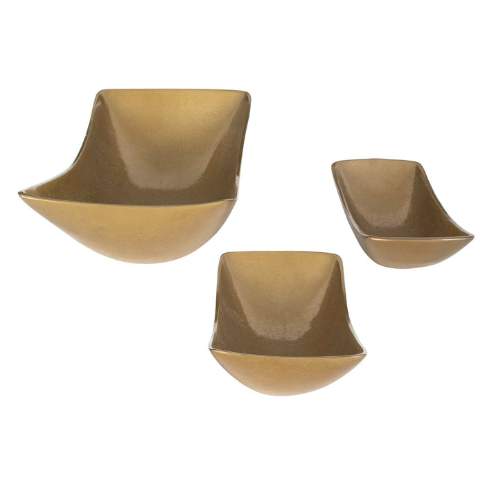 Anas - Bowls (Set of 3) - Antique Brass