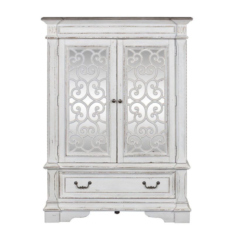 Abbey Park - Mirrored Door Chest - Antique White