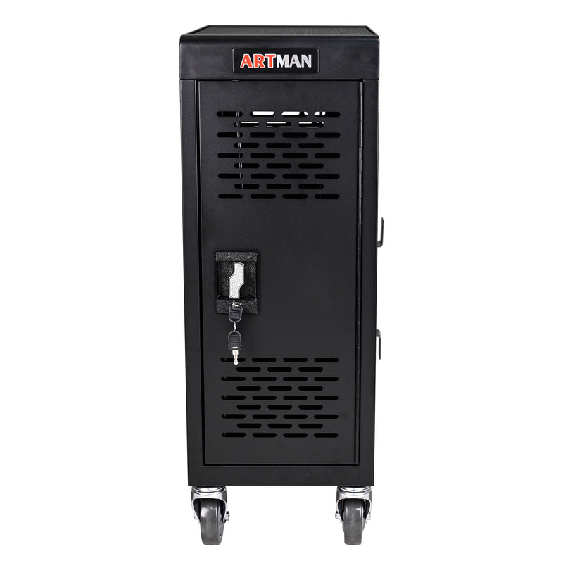 16 Bay Mobile School Charging Cart Station For book, Tablet And Laptop Computer With Power Strip Included