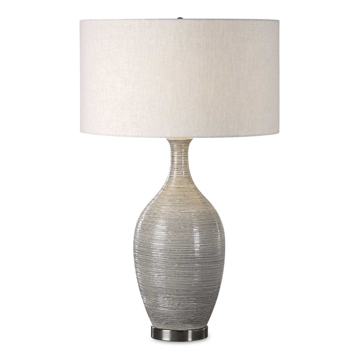 Dinah - Textured Table Lamp - Gray