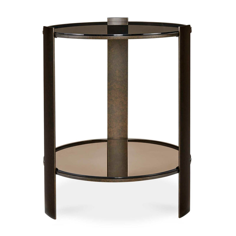 Hanson - Side Table - Bronze & Dark Glass