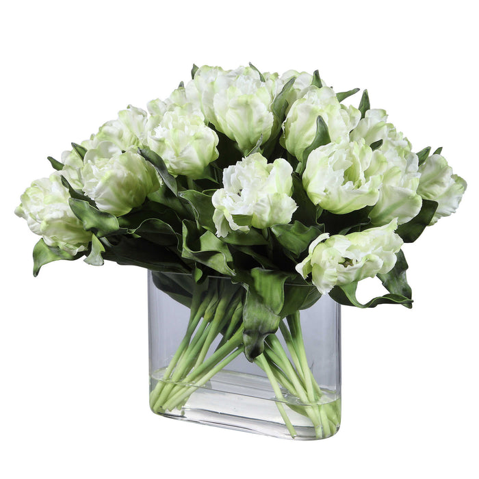 Kimbry - Tulip Centerpiece - White