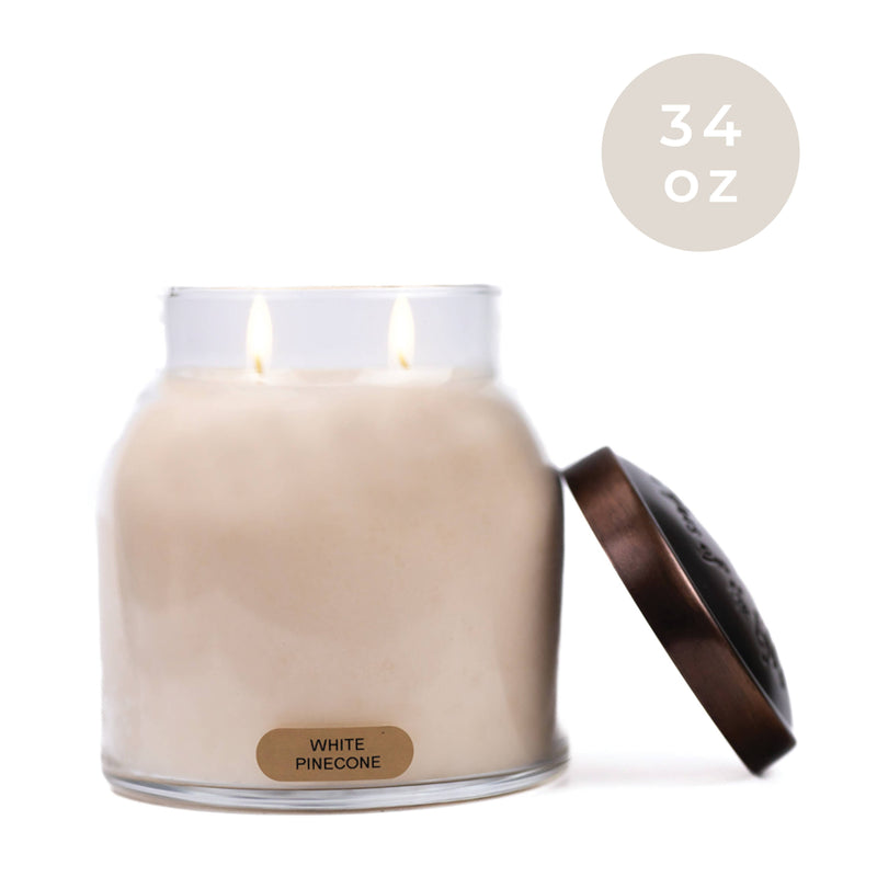 White Pinecone – 34oz Winter Holiday Scented Jar Candle