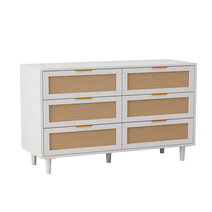 6 Drawer Storage Modern Cabinet For Bedroom