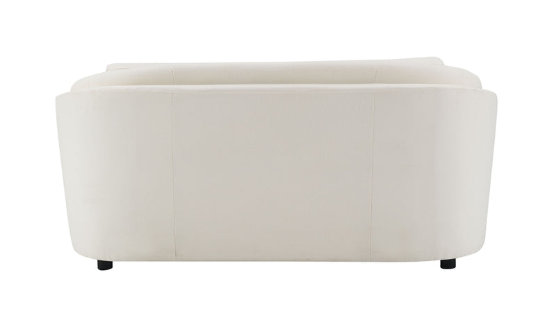 Mariko - Linen Loveseat With 2 Toss Pillows - Beige