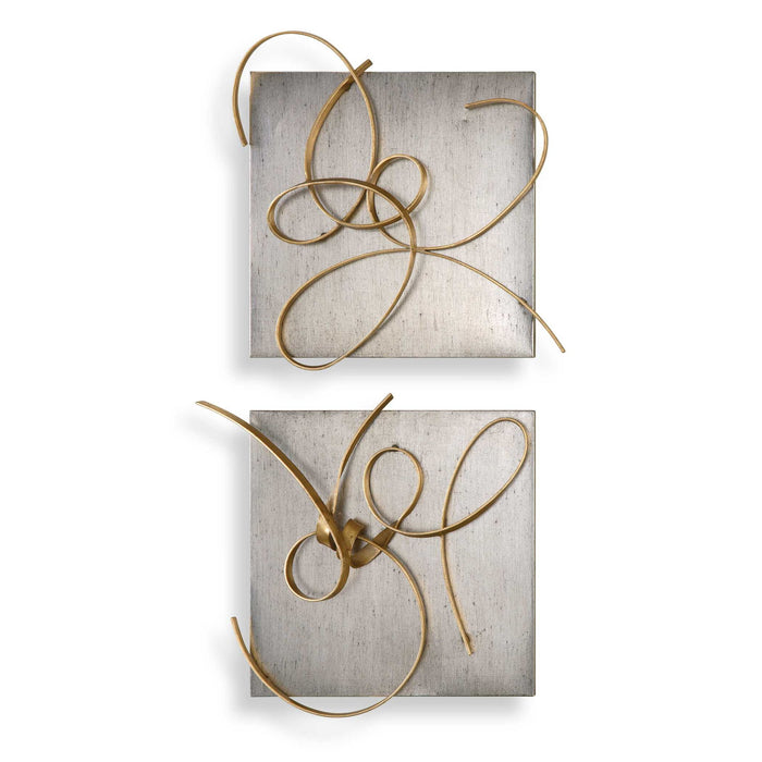 Harmony - Metal Wall Art (Set of 2) - Gold