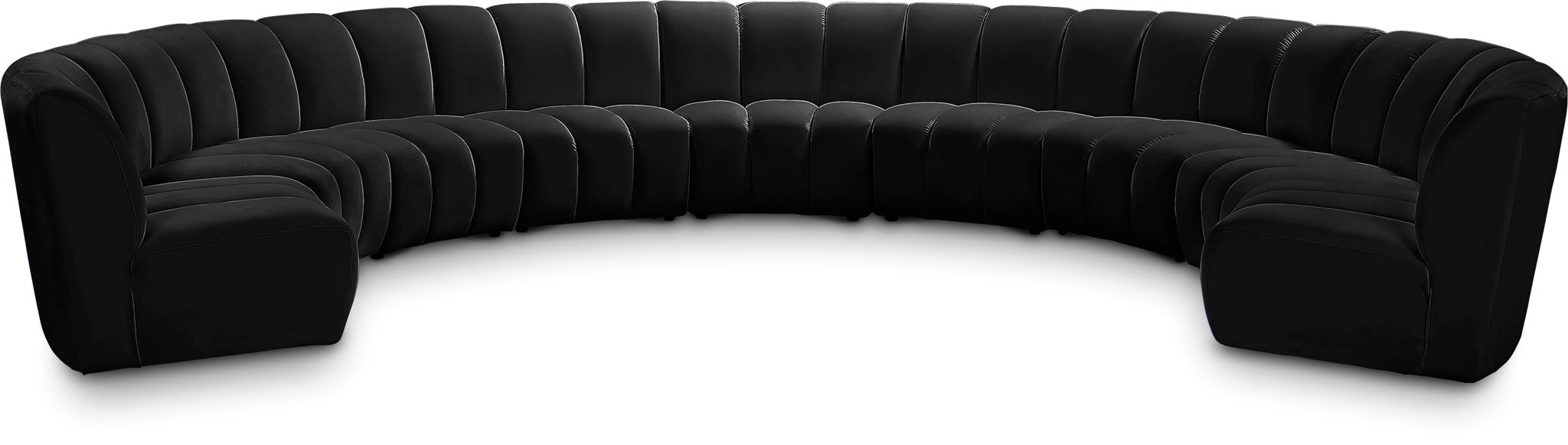 Infinity - 9 Piece Velvet Modular Sectional