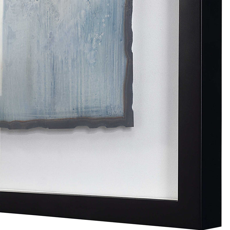 Glimmering Agate - Abstract Prints (Set of 2) - Blue