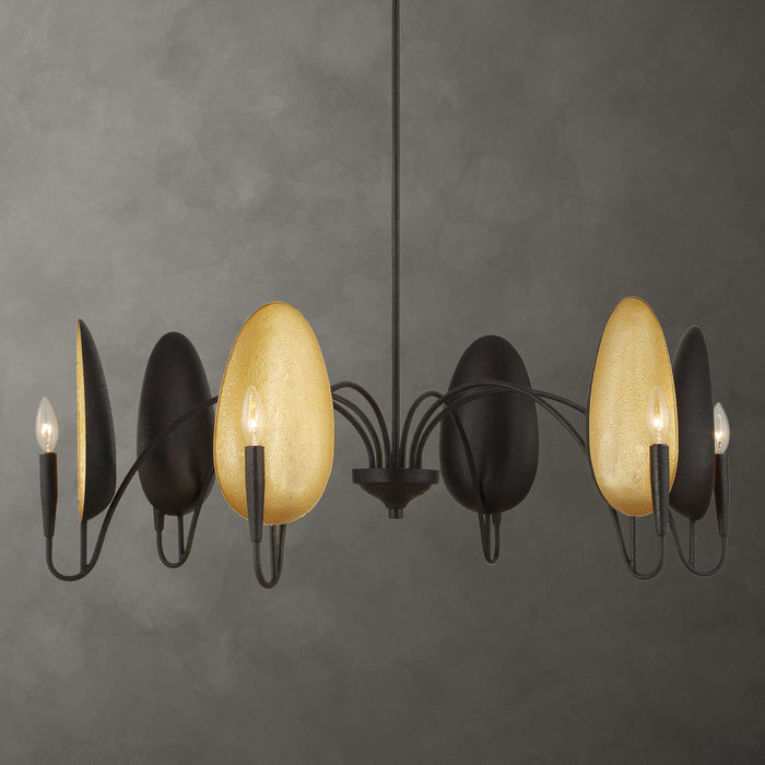 Warwick - 6 Light Chandelier - Matte Black