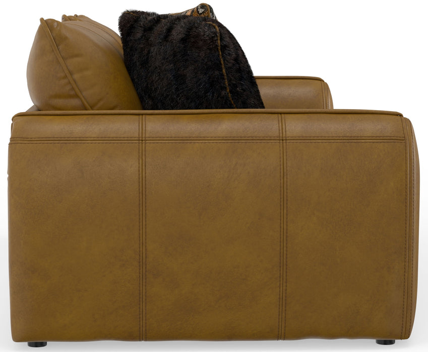 Corvara - Top Grain Italian Leather Match Sofa - Caramel