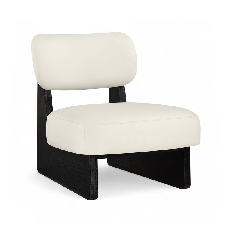 Vetra - Vegan Leather Upholstered Accent Chair With Black Base