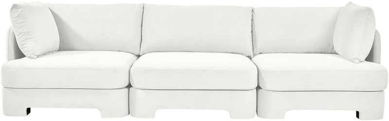 Hammond - Velvet Performance Fabric Upholstered 3 Piece Sofa