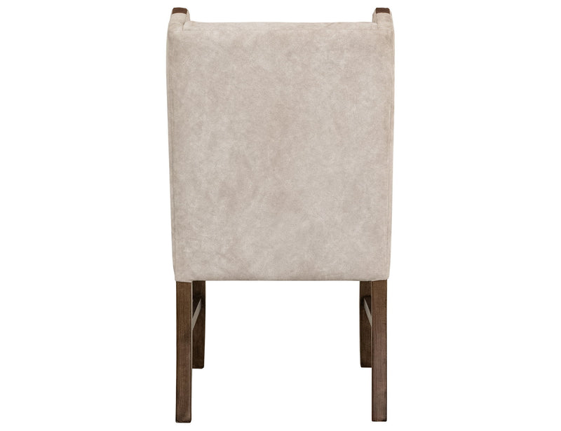 Silver - Upholstered Chair (Set of 2) - Ivory / Dark Brown