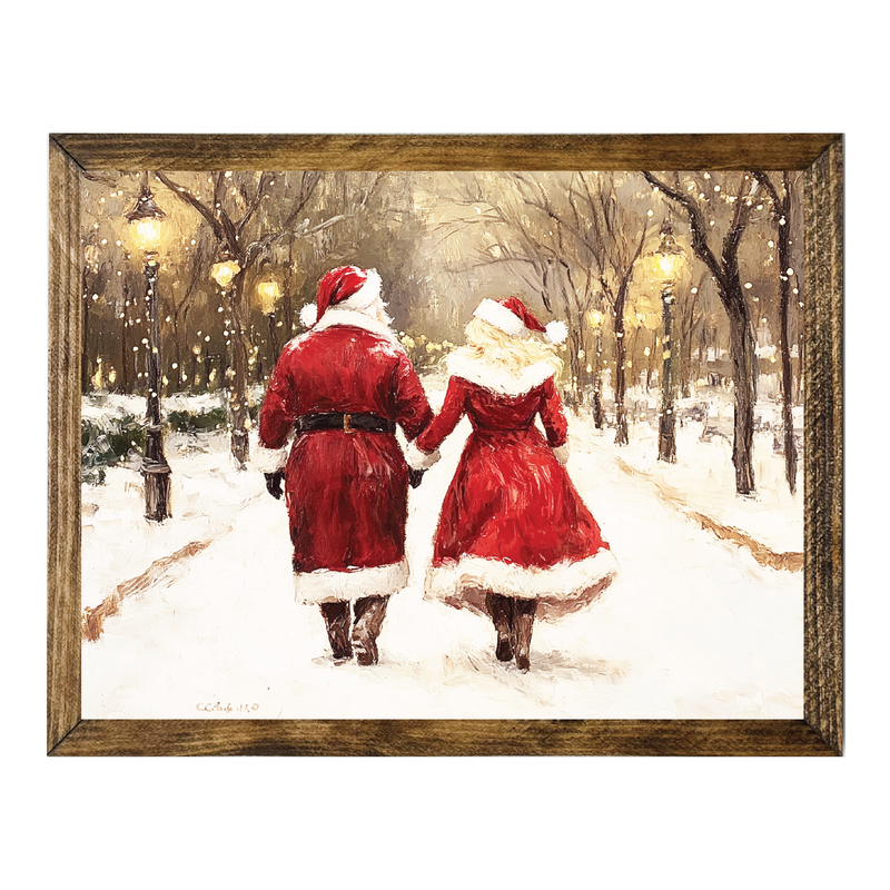 Santa Frame WALK IN THE PARK MR MRS CLAUS