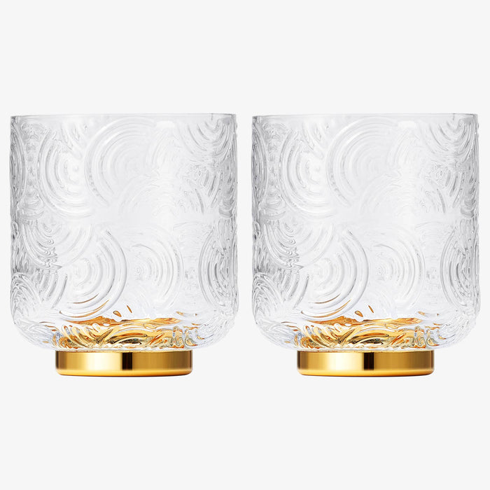 Gatsby Lowball Drinking Glassware | Set of 2 (13 OZ)