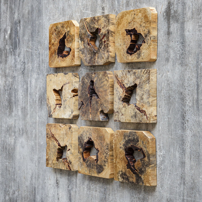 Bahati - Wood Wall Decor (Set of 9) - Natural